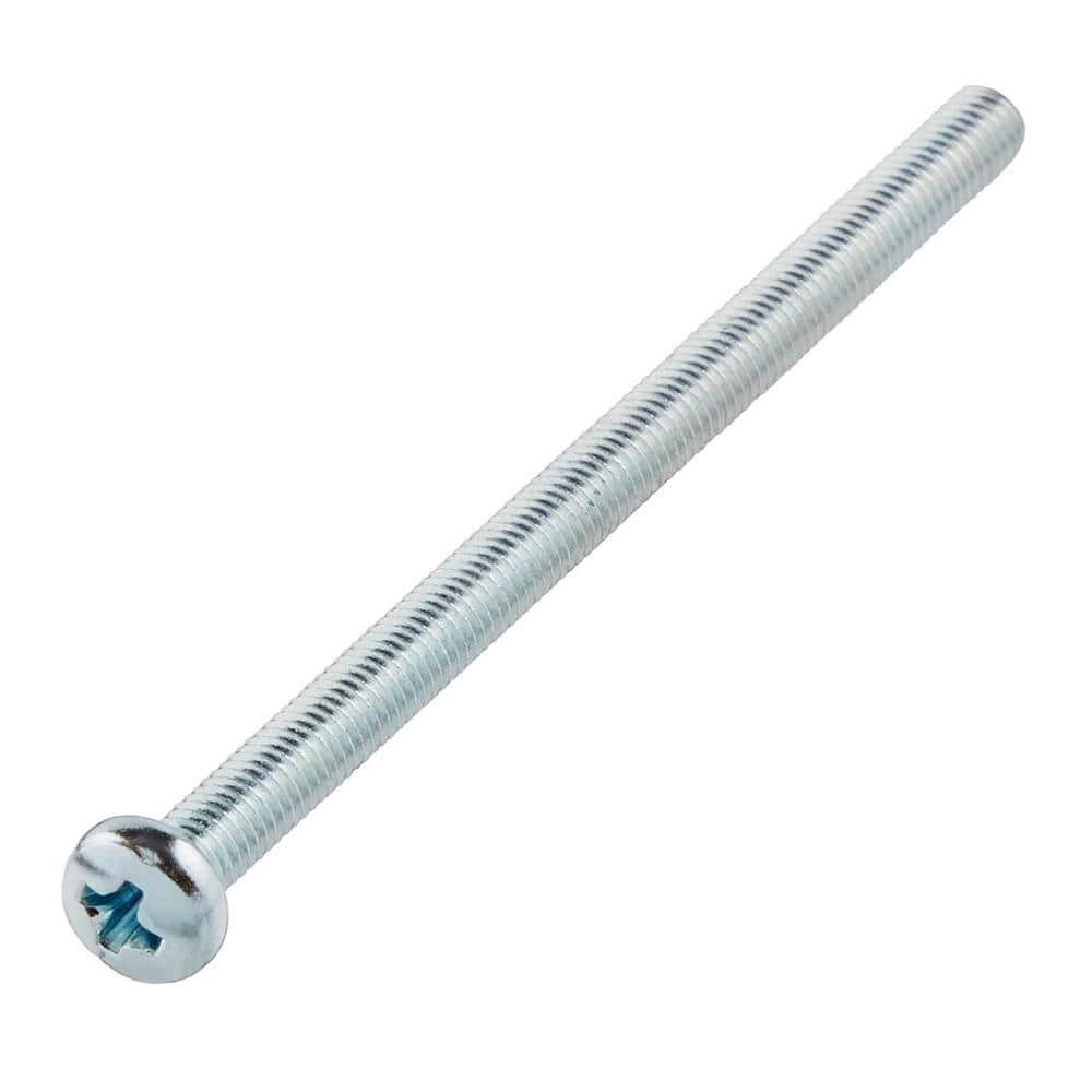 Everbilt M3-0.5 x 50mm Zinc Pan Head Phillips Drive Machine Screw 1-Piece (1)