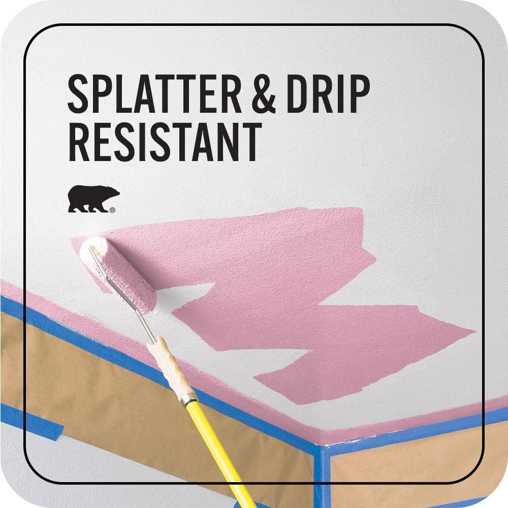 BEHR PREMIUM PLUS 1 gal. #P130-3 Little Princess Ceiling Flat Interior Paint & Primer (4)