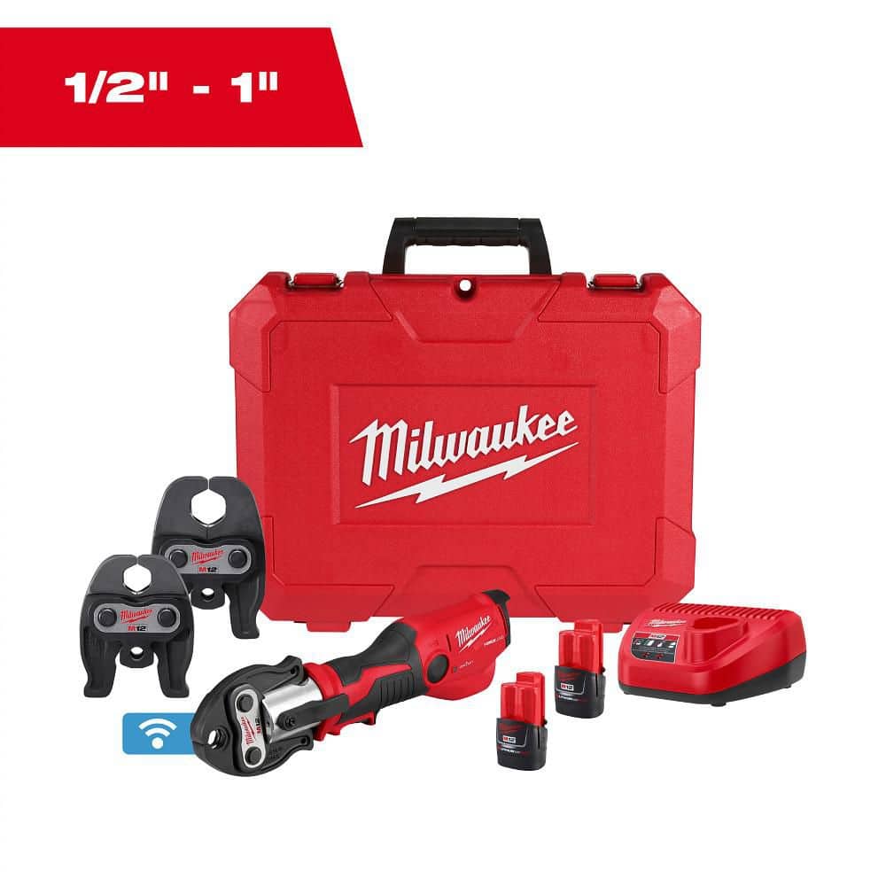 Milwaukee M12 12-Volt Lithium-Ion FORCE LOGIC Press Tool Kit w/ CTS Copper Jaws w/ ONE-KEY