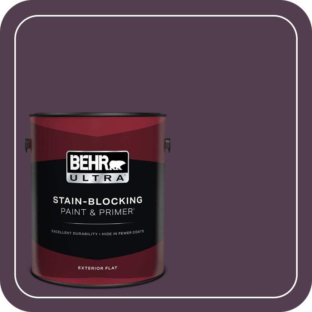 BEHR ULTRA 1 gal. #PPU17-02 Oriental Eggplant Flat Exterior Paint & Primer