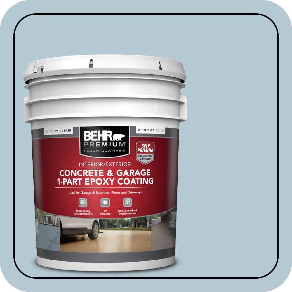 BEHR PREMIUM 5 gal. #HDC-CT-16A English Hollyhock Self-Priming 1-Part Epoxy Satin Interior/Exterior Concrete and Garage Floor Paint (1)