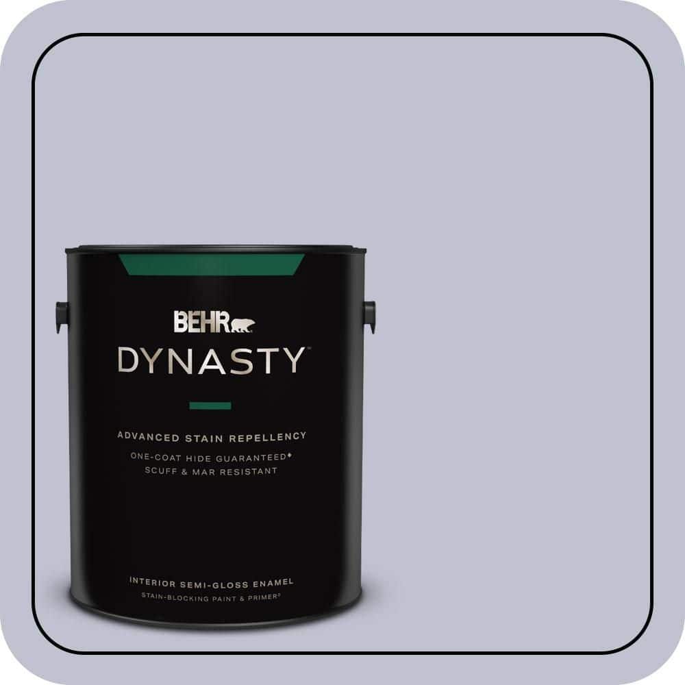 BEHR DYNASTY 1 gal. #S550-2 Powder Lilac Semi-Gloss Enamel Interior Stain-Blocking Paint & Primer