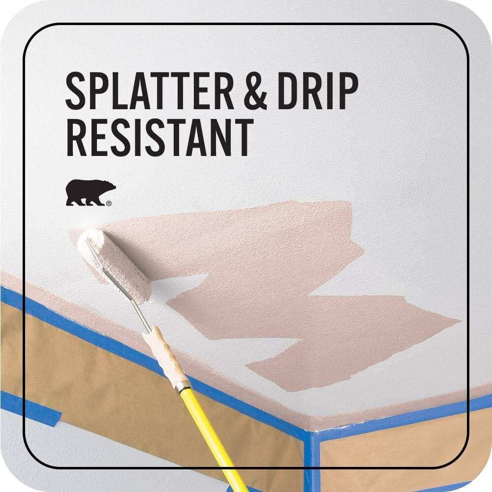 BEHR PREMIUM PLUS 5 gal. #S170-2 Rosewater Ceiling Flat Interior Paint & Primer (4)