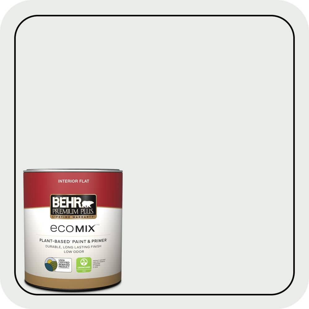 BEHR PREMIUM PLUS #W-F-510 Silver Sky Enamel EcoMix Plant-Based & Primer (1)