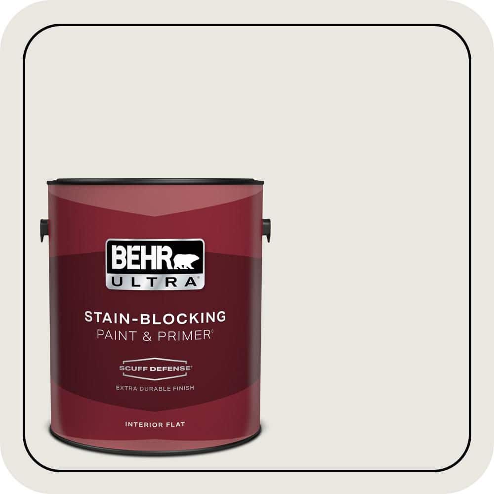 BEHR ULTRA 1 gal. #PWN-64 Silver Dust Extra Durable Flat Interior Paint & Primer (1)