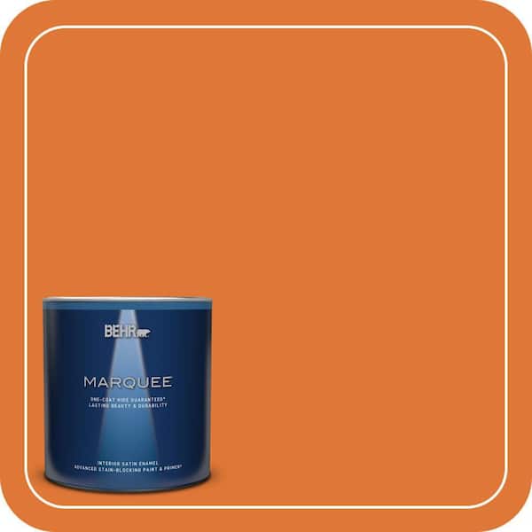 BEHR PREMIUM PLUS #240B-7 Carrot Stick Flat Interior/Exterior Paint & Primer Color Sample (2)