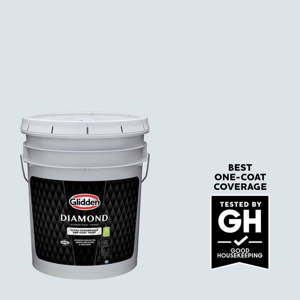 Glidden Diamond 5 gal. PPG1163-1 Elusive Blue Eggshell Interior Paint with Primer