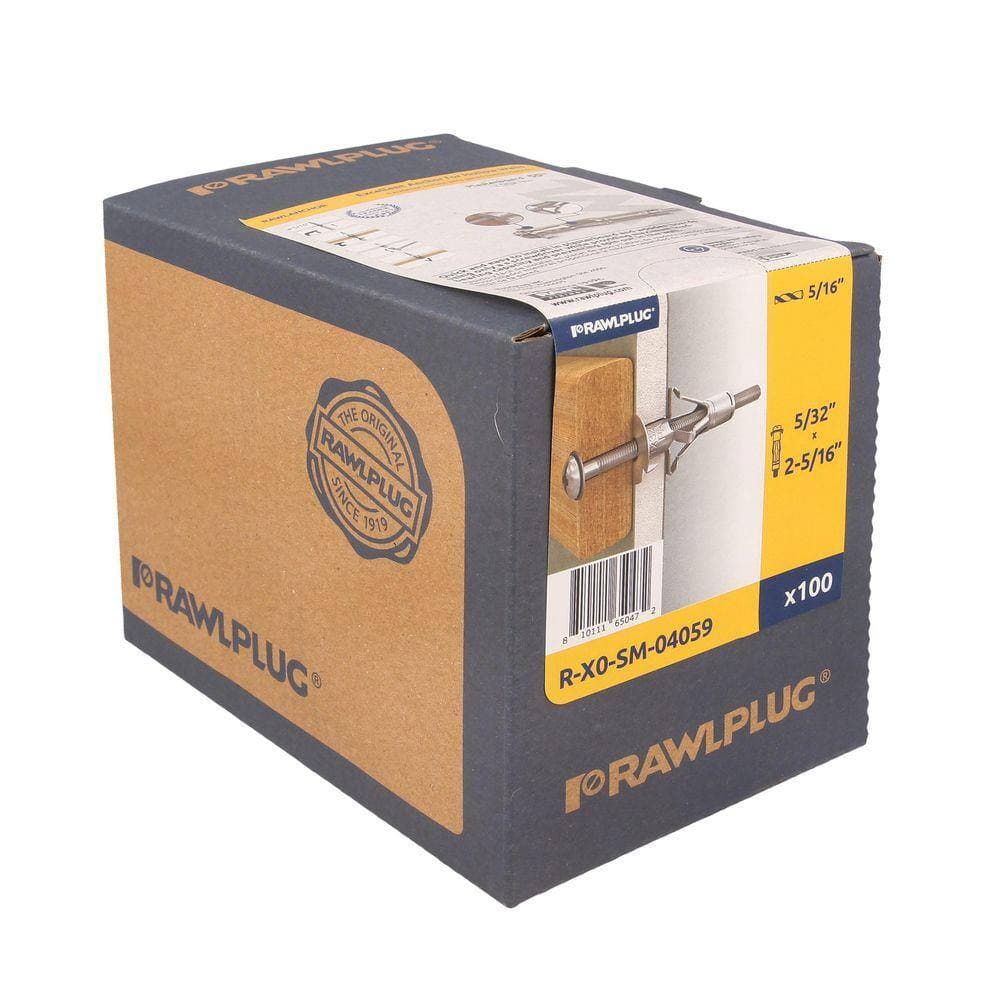 RAWLPLUG Rawlanchor#8 x 2-5 /16 in. Zinc-Plated Phillips Hollow Drywall Screws Anchor 90 lbs. (100-Pack) (2)