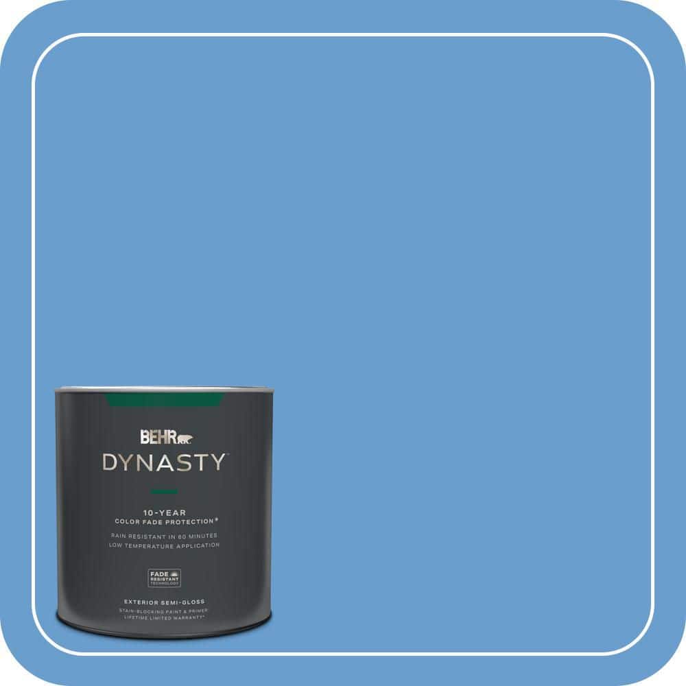 BEHR DYNASTY 1 qt. #570B-5 Gulf Stream Semi-Gloss Enamel Exterior Stain-Blocking Paint & Primer