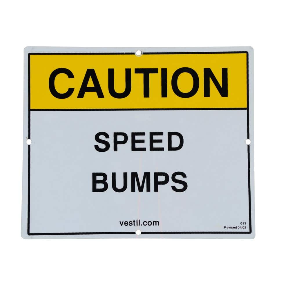 Vestil 11.75 in. x 9.75 in. Reflective Speed Bump Sign