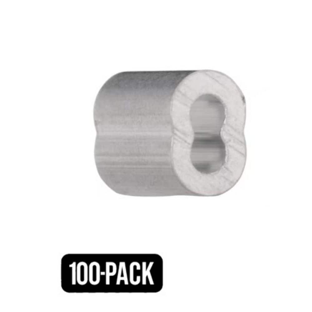 Everbilt 1/16 in. Aluminum Alloy Ferrule Crimping Sleeves(100-Pack)