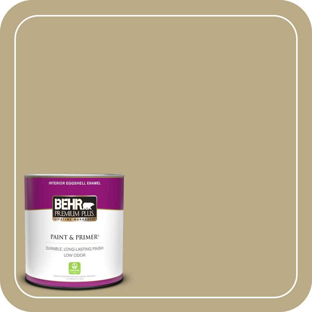 BEHR PREMIUM PLUS 1 qt. #PPU8-08A Makrut Lime Eggshell Enamel Low Odor Interior Paint & Primer