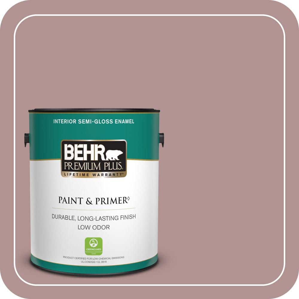 BEHR PREMIUM PLUS 1 gal. #MQ1-46 Antoinette Semi-Gloss Enamel Low Odor Interior Paint & Primer