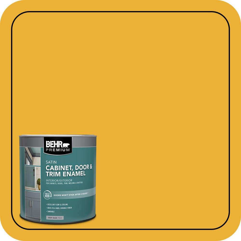 BEHR PREMIUM 1 qt. #P280-7 Midsummer Gold Satin Enamel Interior/Exterior Cabinet, Door & Trim Paint