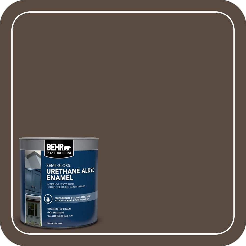 BEHR PREMIUM 1 qt. #MQ2-39 Rare Wood Urethane Alkyd Semi-Gloss Enamel Interior/Exterior Paint