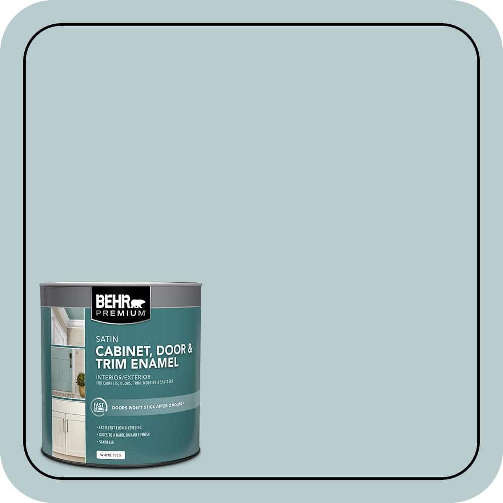 BEHR PREMIUM 1 qt. #MQ3-54 Dayflower Satin Enamel Interior/Exterior Cabinet, Door & Trim Paint