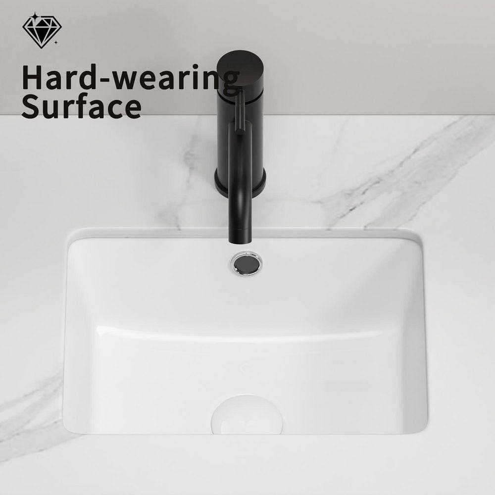 Timussi 15.55 in. x 11.61 in. Undermount Bathroom Sink in Milk White Ceramic (3)