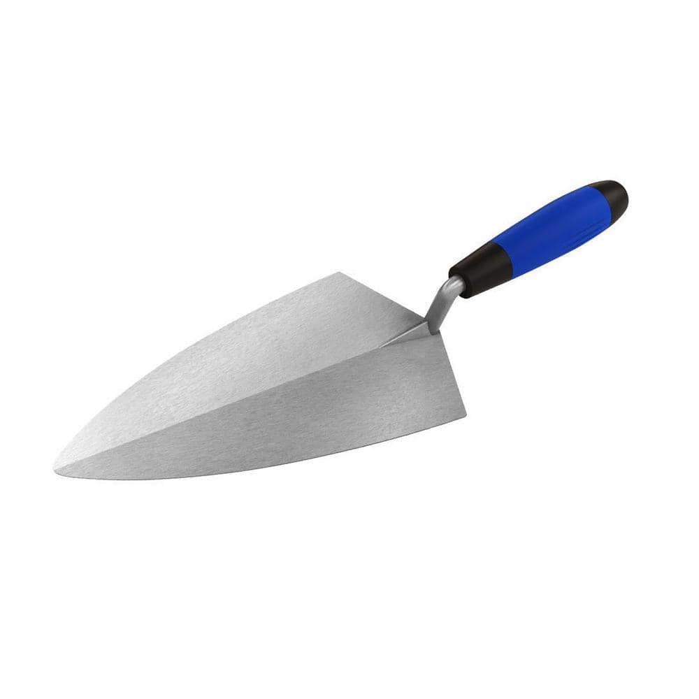 Bon Tool 10 in. x 5-1/4 in. Philadelphia Pro Carbon Steel Brick Masonry Trowel - Comfort Grip Handle