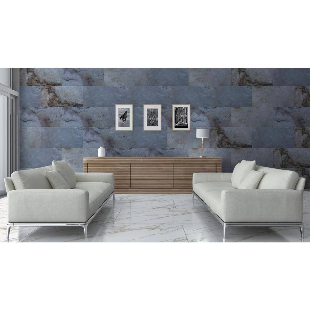 Dundee Deco Falkirk Johnstone 2/25 in. 2 ft. 1 ft. Peel and Stick White Stone Veneer Decorative Wall Paneling (4)