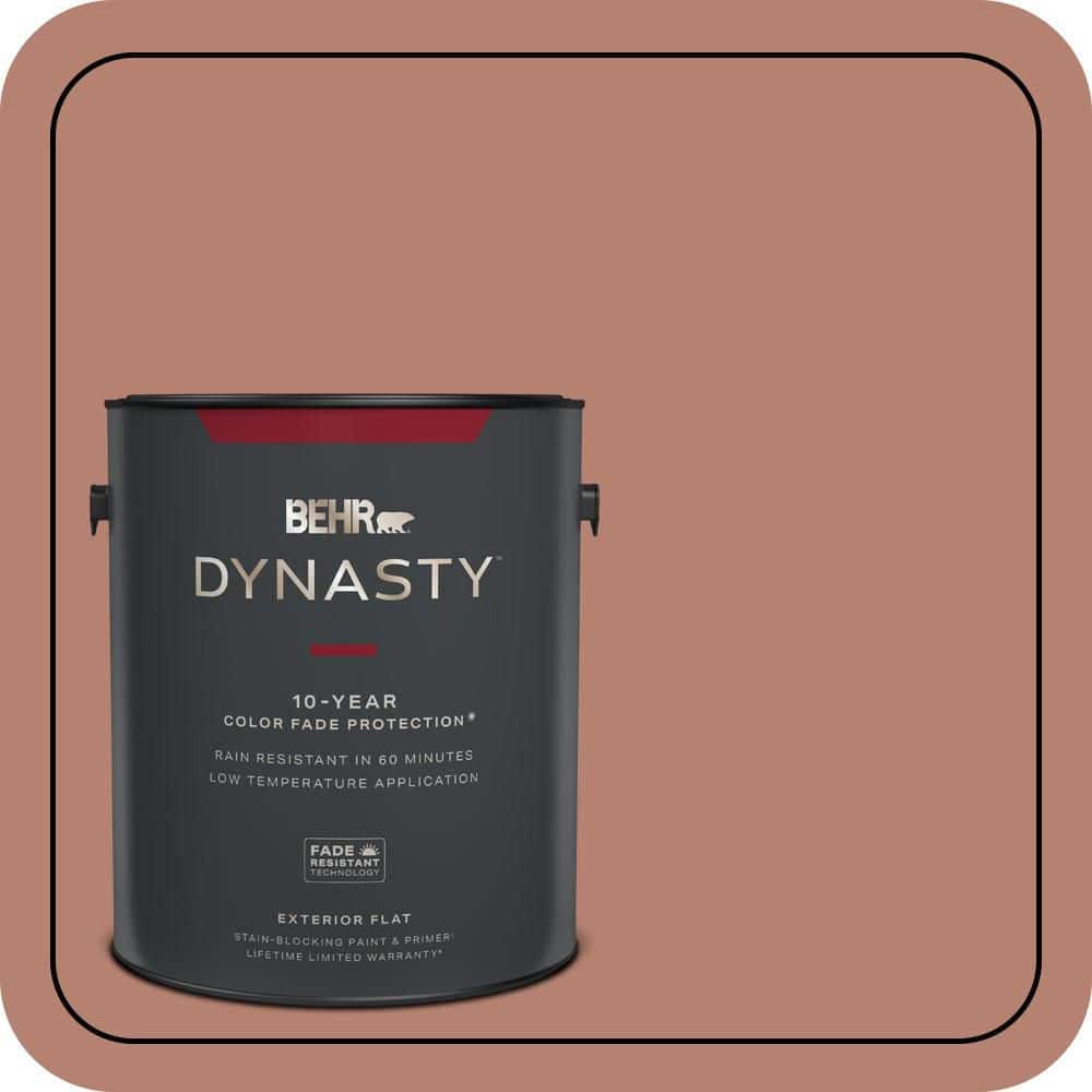 BEHR DYNASTY 1 gal. #S180-5 Auburn Glaze Flat Exterior Stain-Blocking Paint & Primer