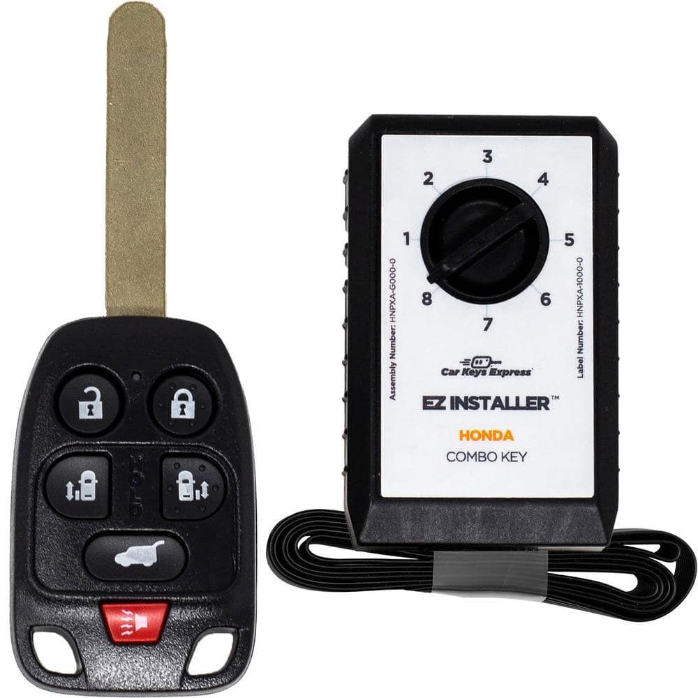 Car Keys Express Honda Simple Key-6 Button Remote and Key Combo and Programmer with Lock, Unlock, Dual Sliding Doors, Trunk, and Panic