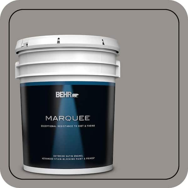 BEHR MARQUEE 5 gal. #PPU18-16 Elephant Skin Satin Enamel Exterior Paint & Primer (2)