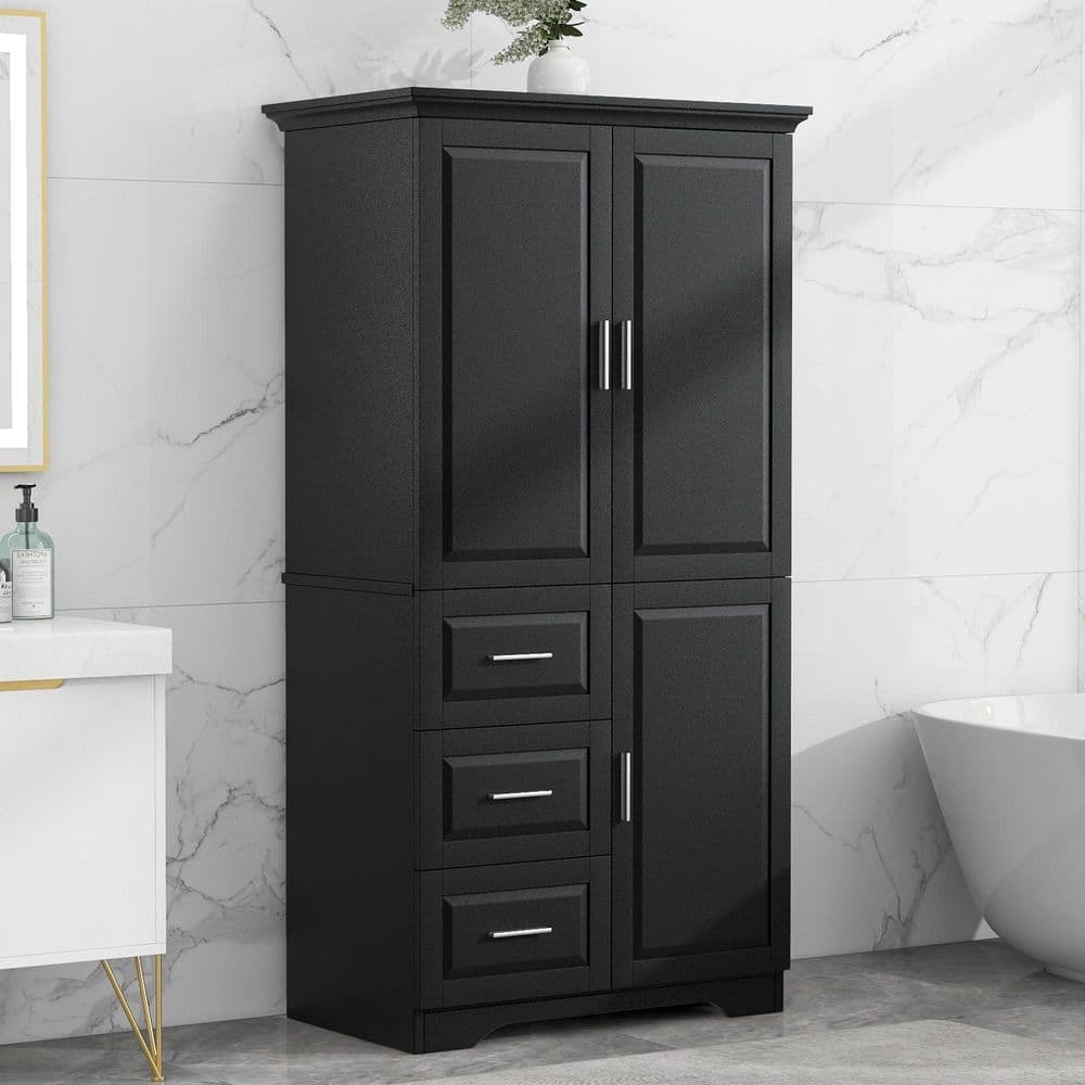 Boosicavelly 32.6 in. W 19.6 in. D 62.2 in. H Linen Cabinet (2)