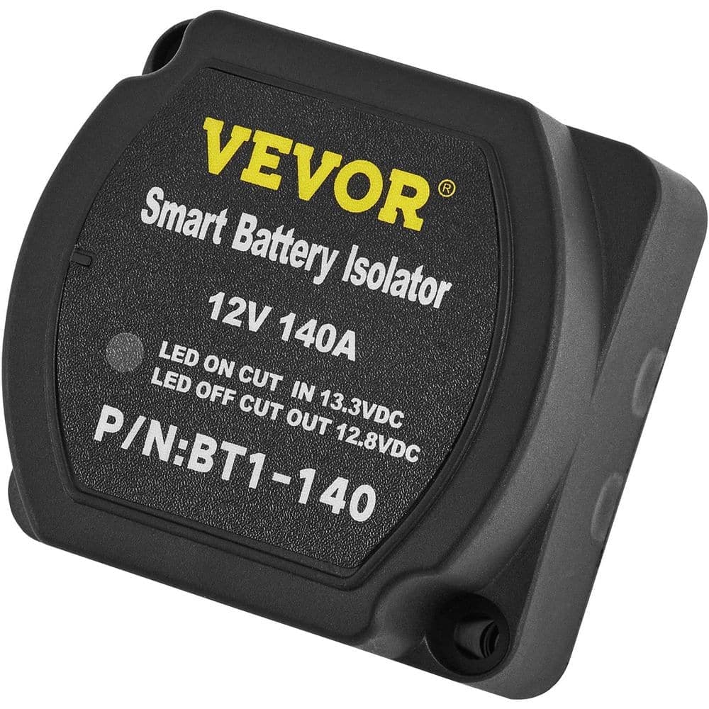 VEVOR Dual Battery Isolation Kit, 6m. 12-Volt, Auto Split Charge Relay System 140AMP VSR, Fits RVs Marine Crafts Cars Trucks (3)
