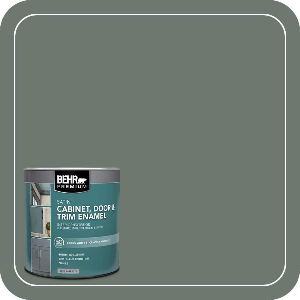 BEHR PREMIUM 1 qt. #AE-40 Hunt Club Satin Enamel Interior/Exterior Cabinet, Door & Trim Paint (1)