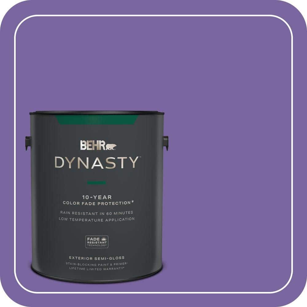 BEHR DYNASTY 1 gal. #PPU16-03 Purple Paradise Semi-Gloss Exterior Stain-Blocking Paint & Primer