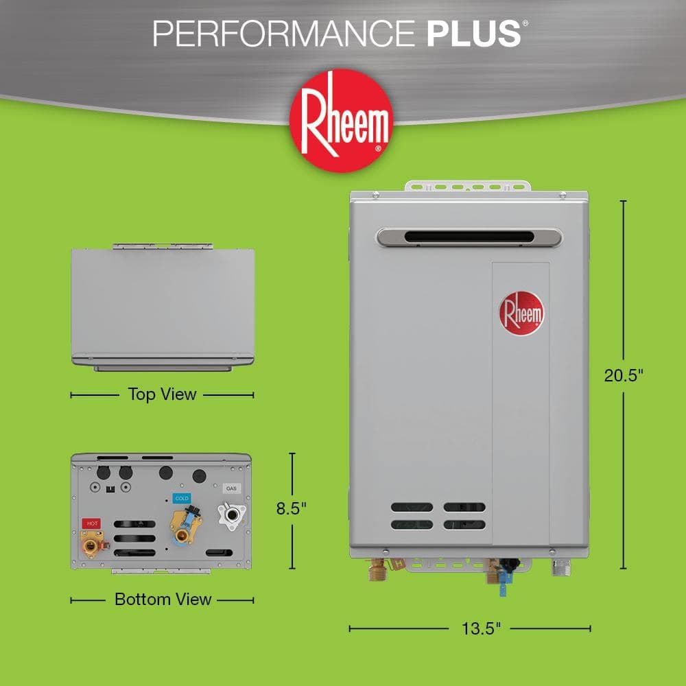 Rheem Performance Plus 7.0 GPM Non-Condensing Outdoor Liquid Propane Tankless Water Heater (3)
