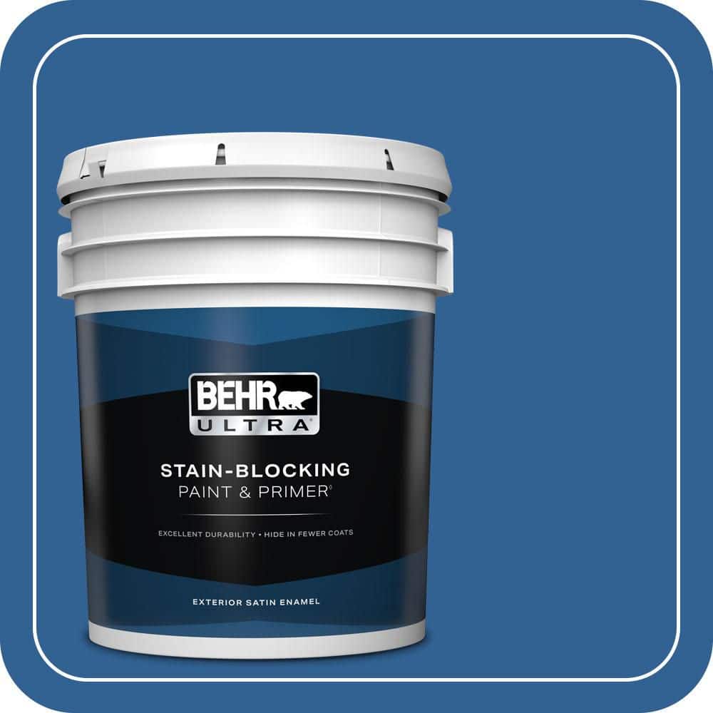 BEHR ULTRA 5 gal. #S-G-580 Running Water Satin Enamel Exterior Paint & Primer