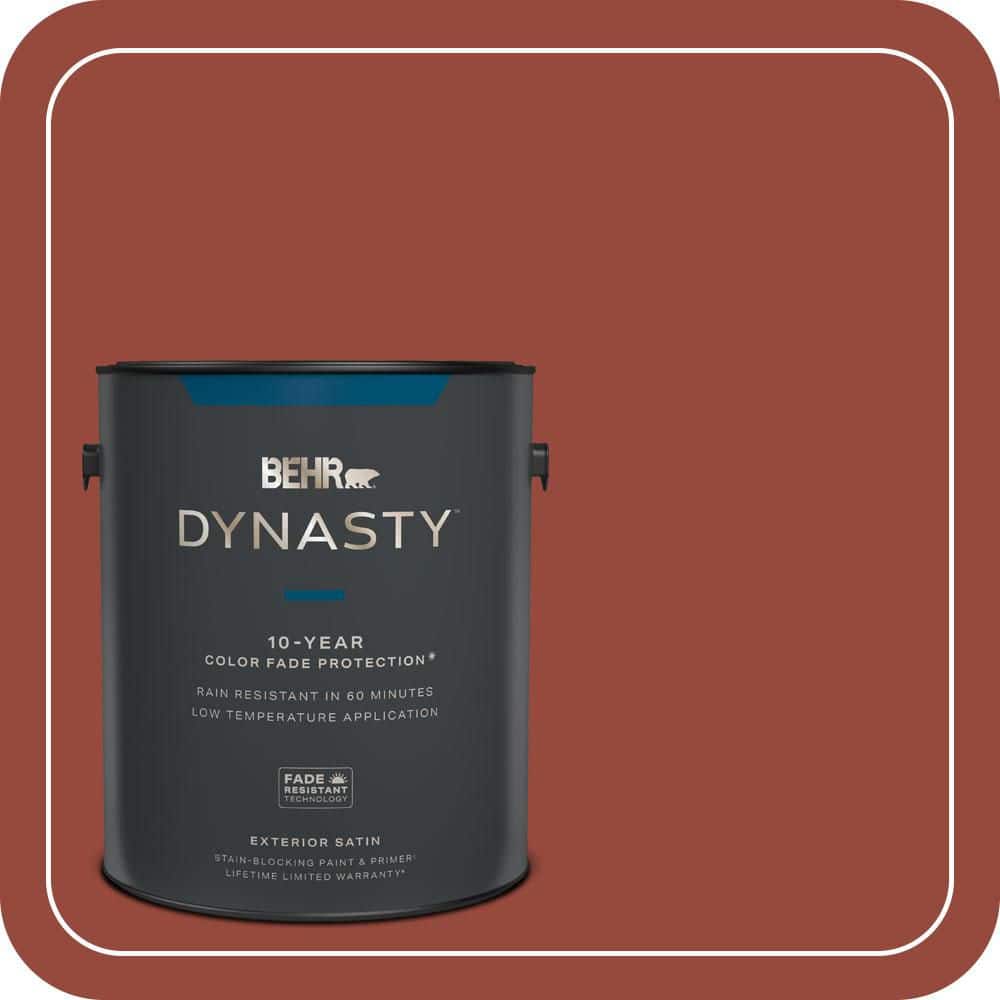 BEHR DYNASTY 1 gal. #MQ1-24 Smokin Hot Satin Enamel Exterior Stain-Blocking Paint & Primer