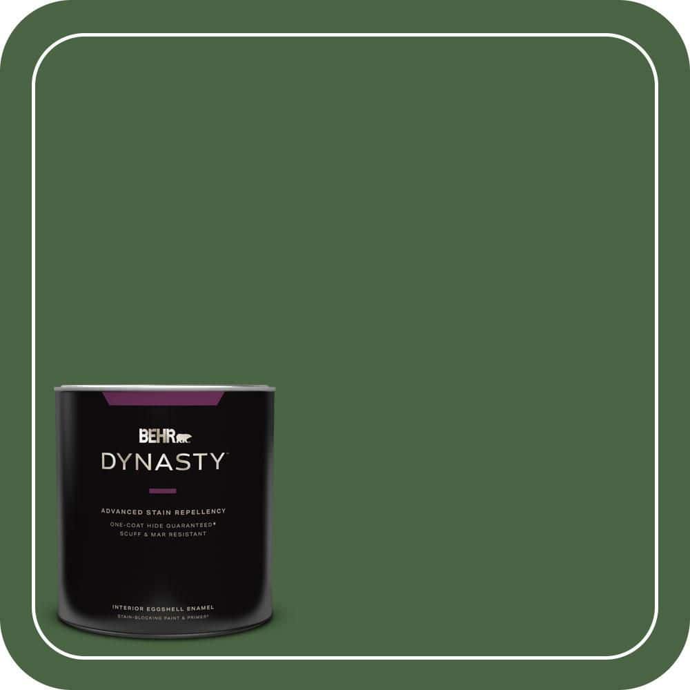 BEHR DYNASTY 1 qt. #S400-7 Deep Viridian Eggshell Enamel Interior Stain-Blocking Paint & Primer