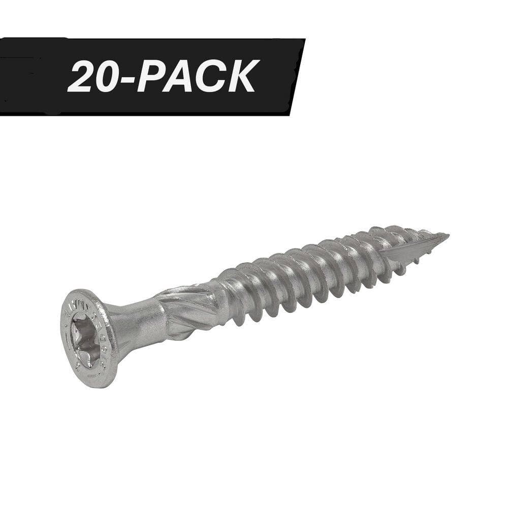 DECKMATE 3/8 in. x 3 in. Star Drive Wafer Head Structural 316 Stainless Steel Screw (20-Piece) (2)