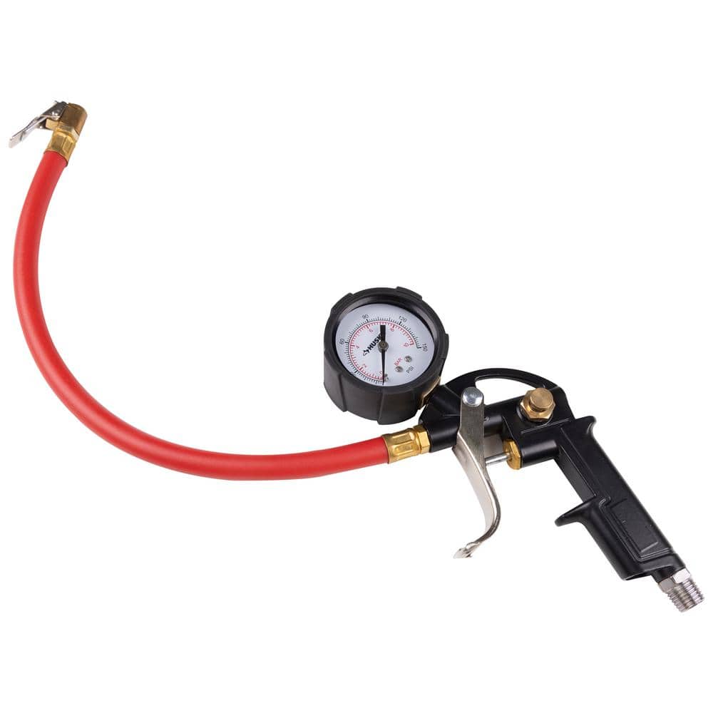 Husky Tire Inflation Gun Air Chuck with Pressure Gauge (2)