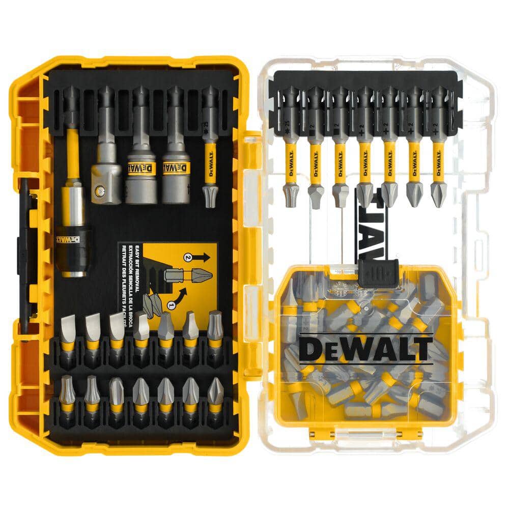 DEWALT MAXFIT ULTRA 1/4 in. Hex Steel Screwdriving Bit Set (50-Piece) and Black and Gold Twist Drill Bit Set (10-Piece) (2)