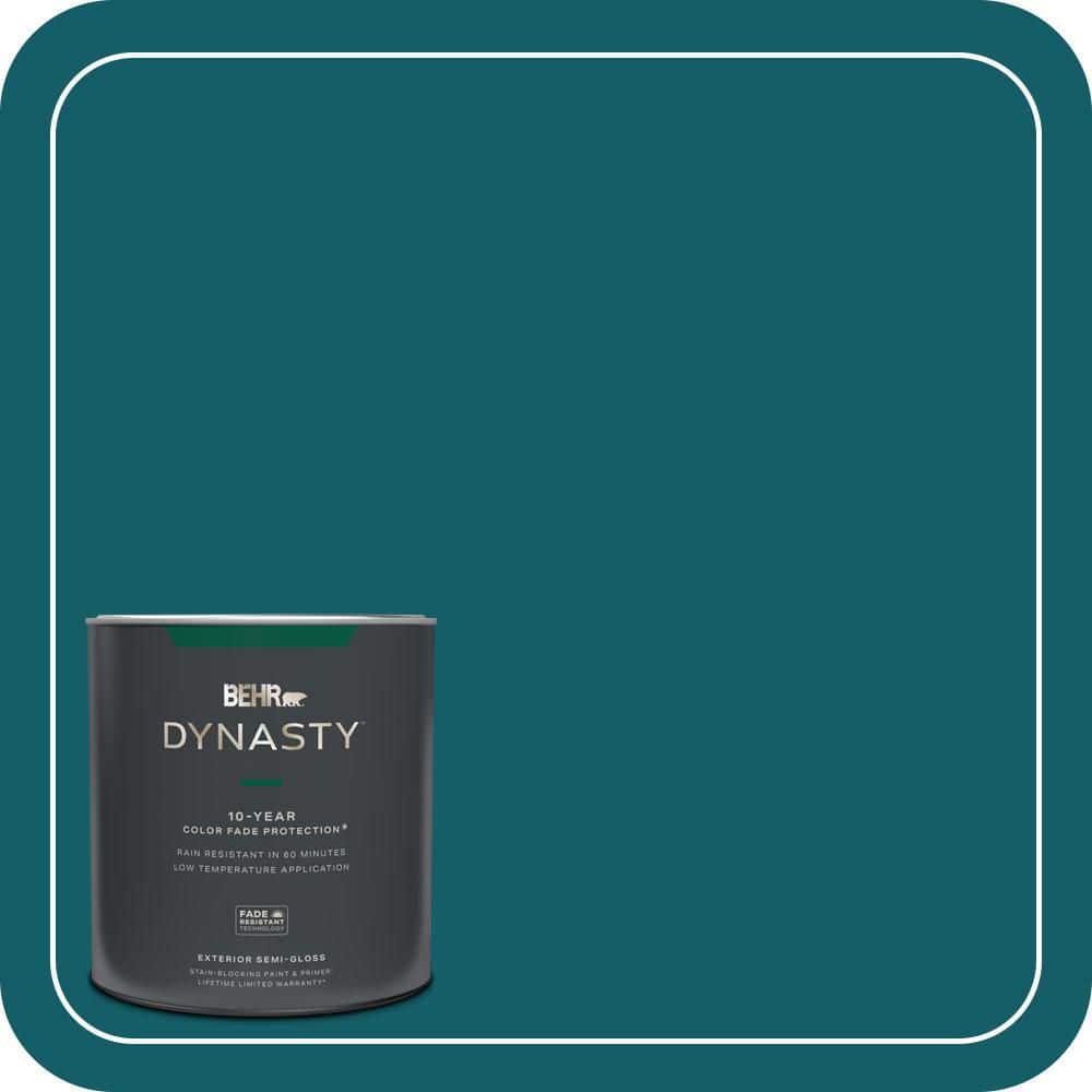 BEHR DYNASTY 1 qt. #S-H-530 Tropical Skies Semi-Gloss Exterior Stain-Blocking Paint & Primer