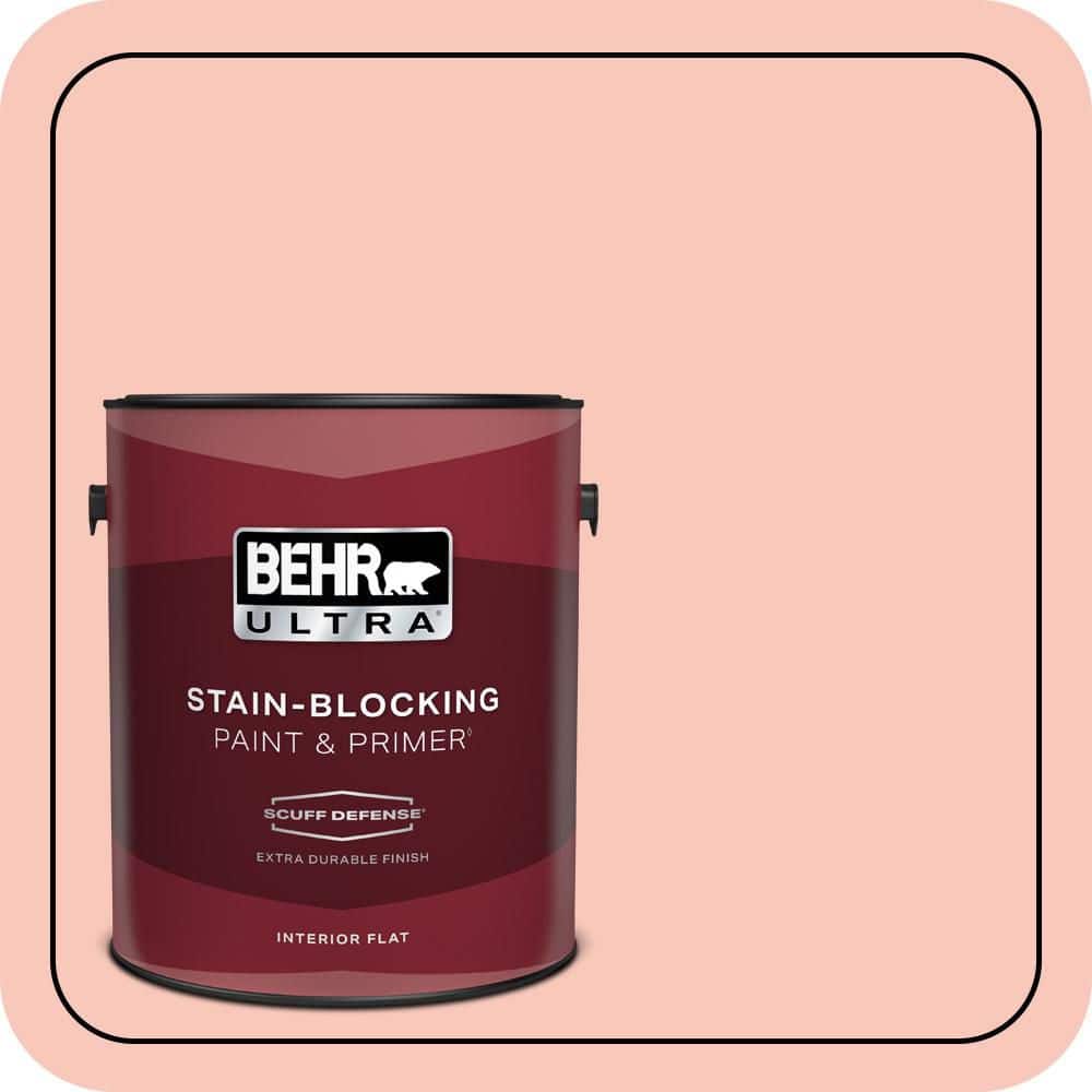 BEHR ULTRA 1 gal. #P180-2 Sherbet Fruit Extra Durable Flat Interior Paint & Primer (1)
