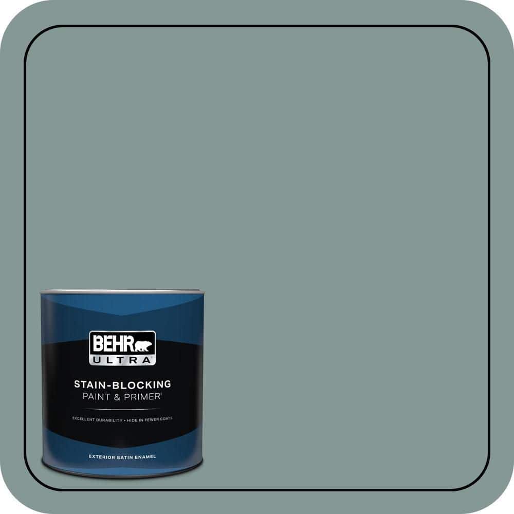 BEHR ULTRA 1 qt. #T18-15 In The Moment Satin Enamel Exterior Paint & Primer