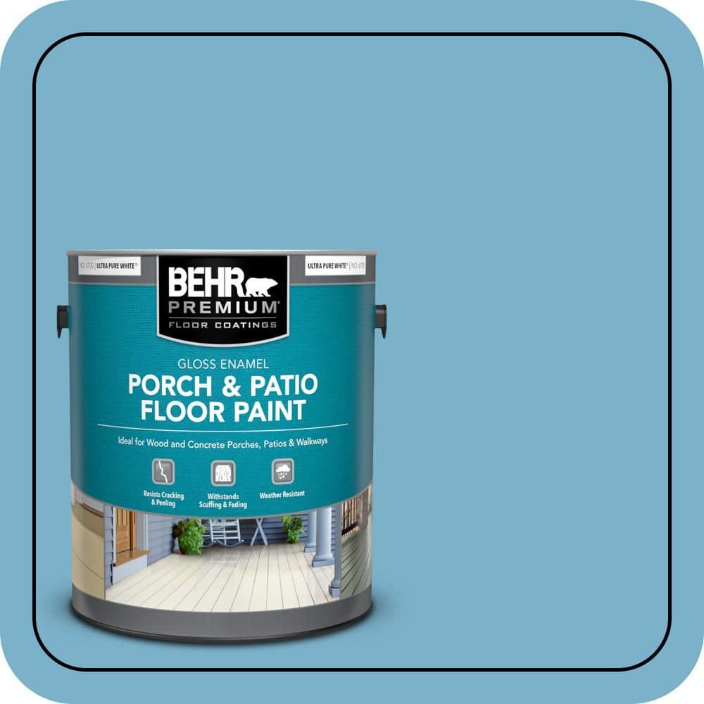 BEHR PREMIUM 1 gal. #M490-4 Frisky Blue Gloss Enamel Interior/Exterior Porch and Patio Floor Paint