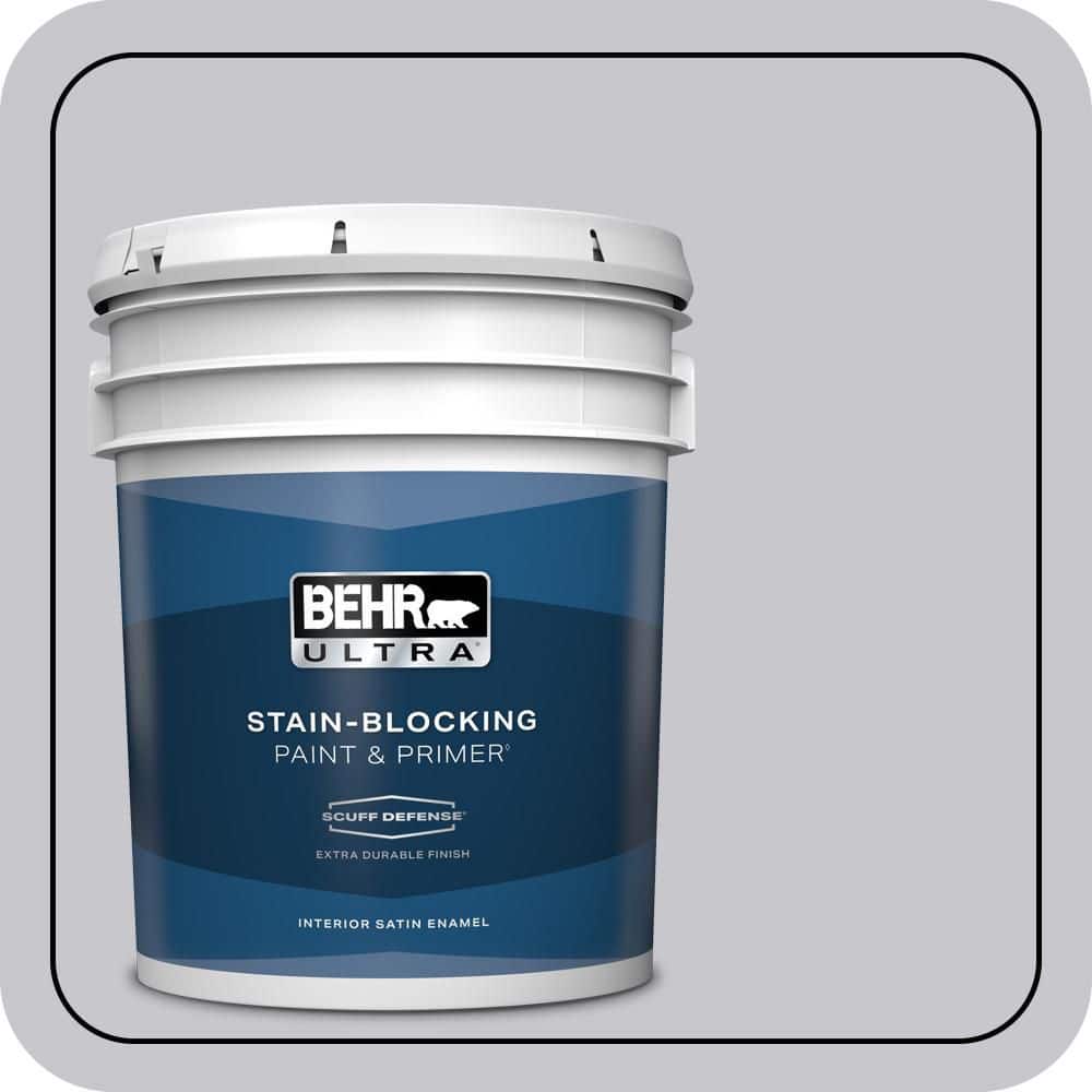 BEHR ULTRA 5 gal. #N550-2 Centre Stage Extra Durable Satin Enamel Interior Paint & Primer