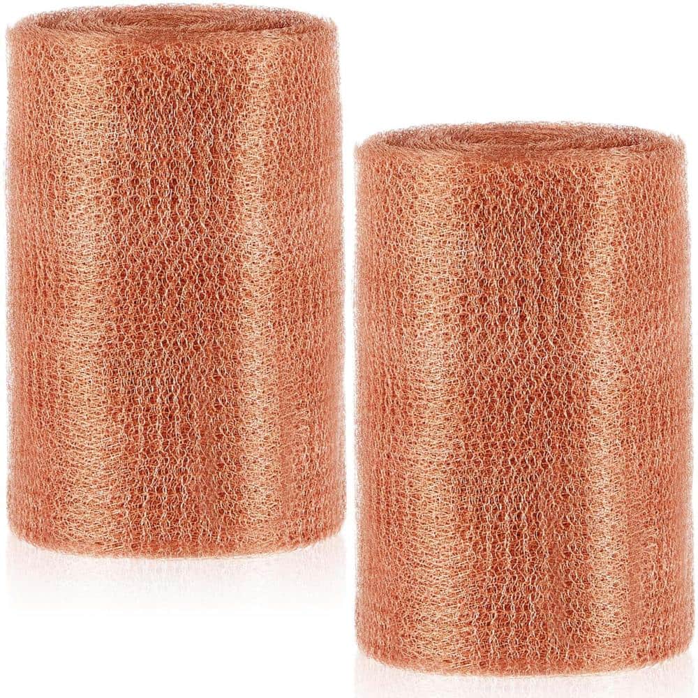 Unbranded 8 in x 100 ft Copper Mesh Rodent Control Rustproof DIY Hole Filler Pure Wire Mesh for Slugs Mice (1)