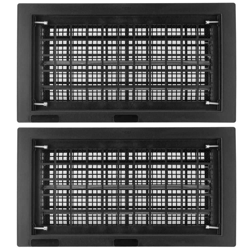 Laybus 2 Pack Black 8 in. x 16 in. Automatic Foundation Vent for Ventilating Crawl Space Replacement Auto Air Vent (1)