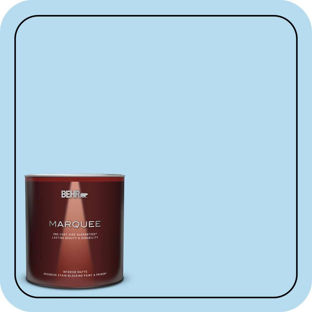 BEHR MARQUEE 1 qt. #P500-2 Seashore Dreams Matte Interior Paint & Primer