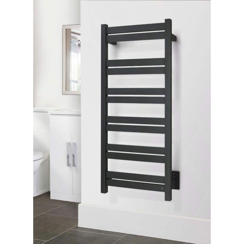 WarmlyYours Elevate Grande 12-Bar Hardwire Electric Towel Warmer in Black Matte (2)