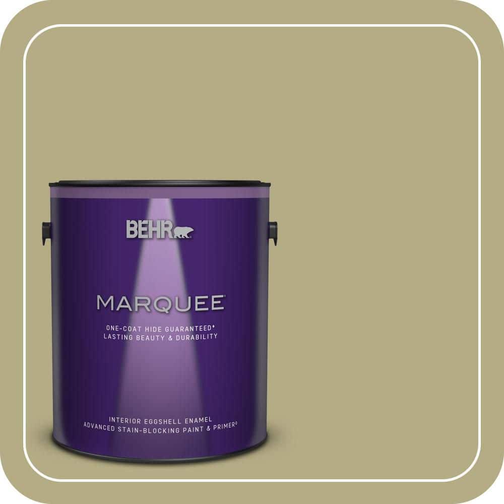 BEHR MARQUEE 1 gal. #PPU9-08 Tarragon Tease One-Coat Hide Eggshell Enamel Interior Paint & Primer (1)