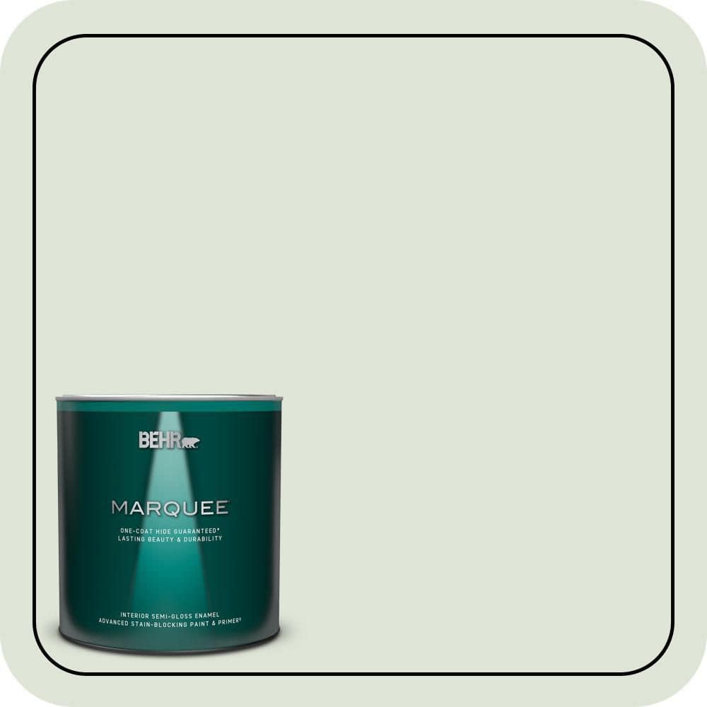 BEHR MARQUEE 1 qt. #S390-1 Sounds of Nature Semi-Gloss Enamel Interior Paint & Primer