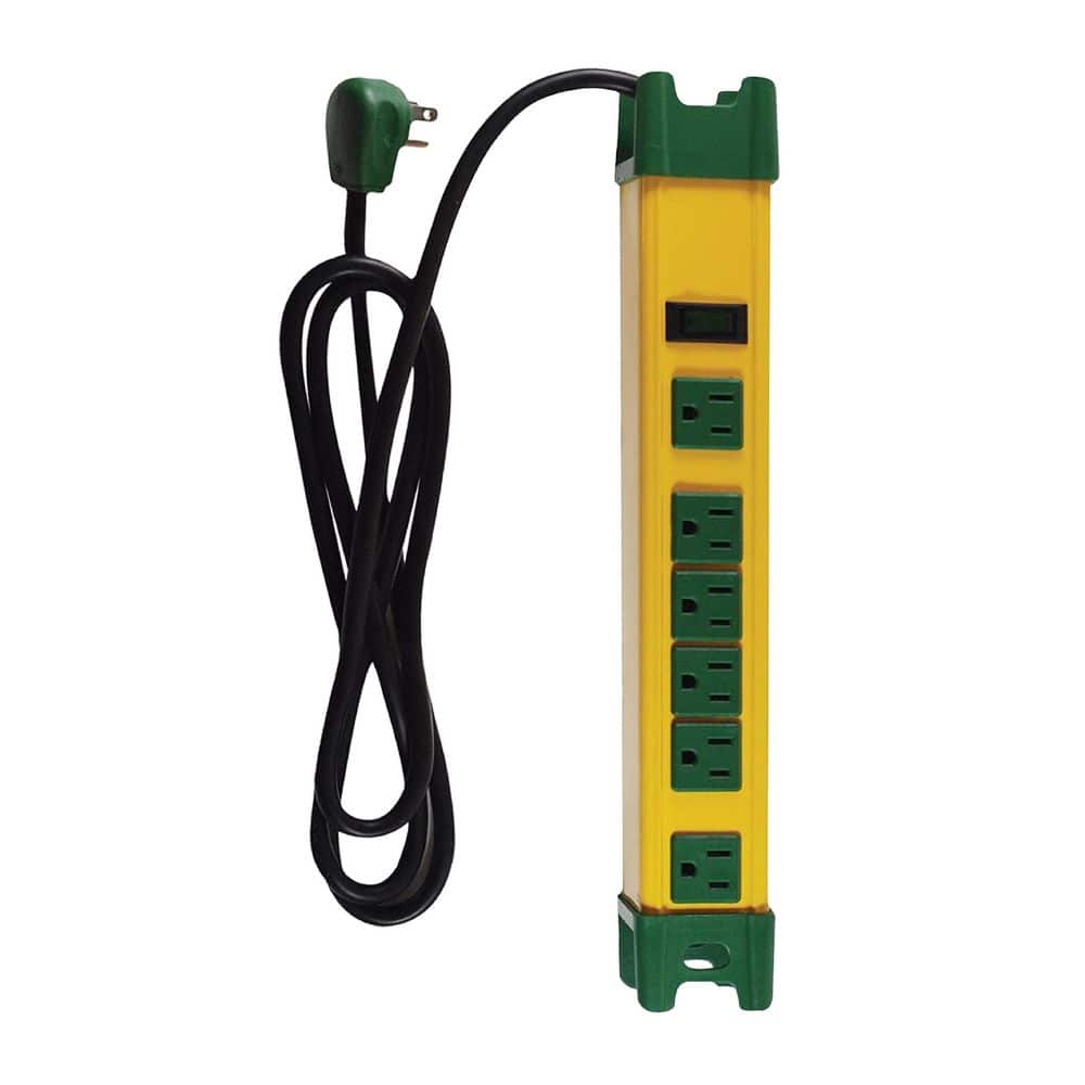 GoGreen Power 6 Outlet Metal Surge Protector w/ 6 ft. Heavy Duty Cord (1)