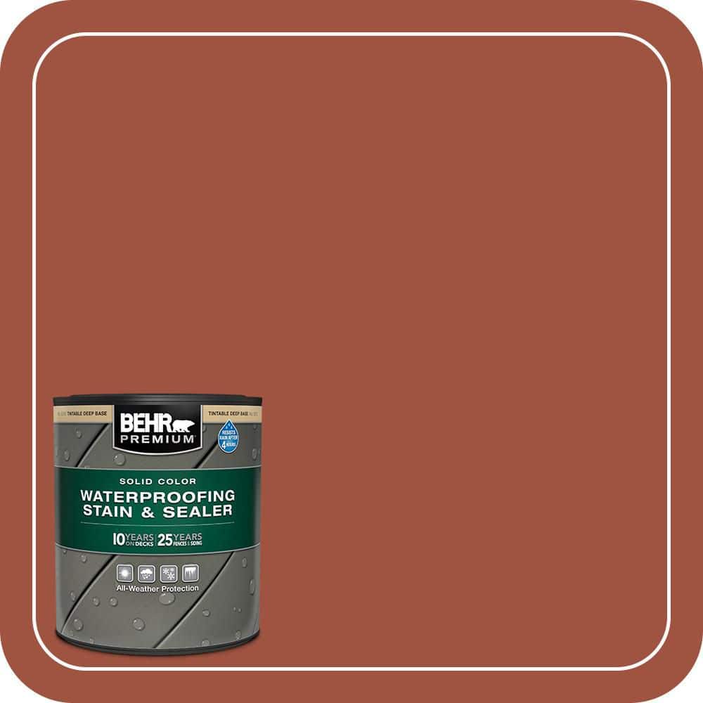 BEHR PREMIUM 1 qt. #MQ1-25 Kalahari Sunset Solid Color Waterproofing Exterior Wood Stain and Sealer (1)